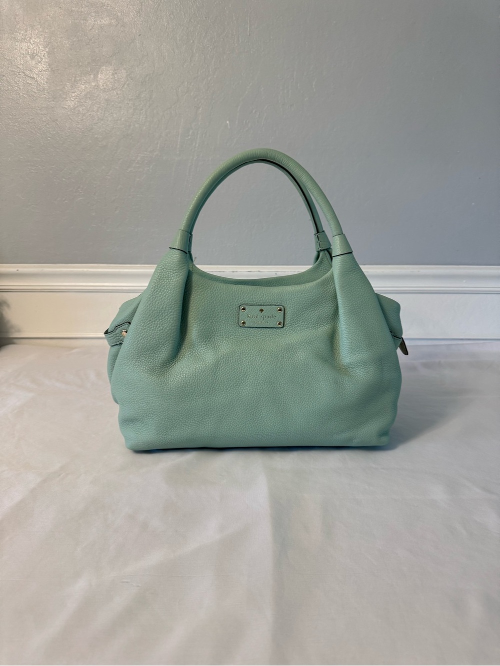 kate spade Mint Teal Pebbled Leather Shoulder Bag